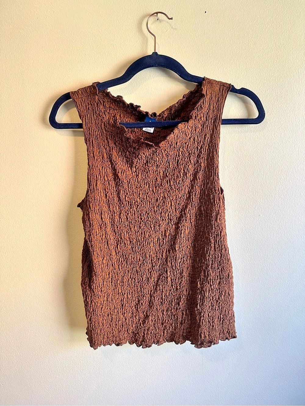 Old Navy Sleeveless Smocked Tank Top Brown Size Small